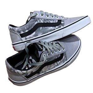 Vans grey marble tennis shoes, size 8